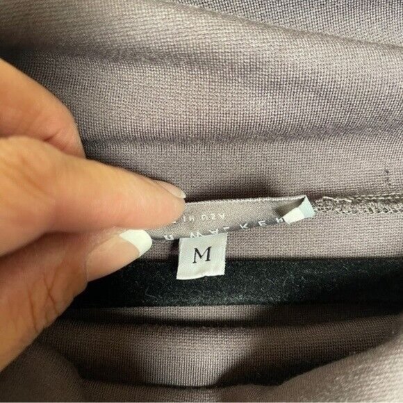 Bryn Walker Ilse Ponti Soft Knit Drape Mock Neck Long Dolman Sleeve Dress Medium - Picture 8 of 10